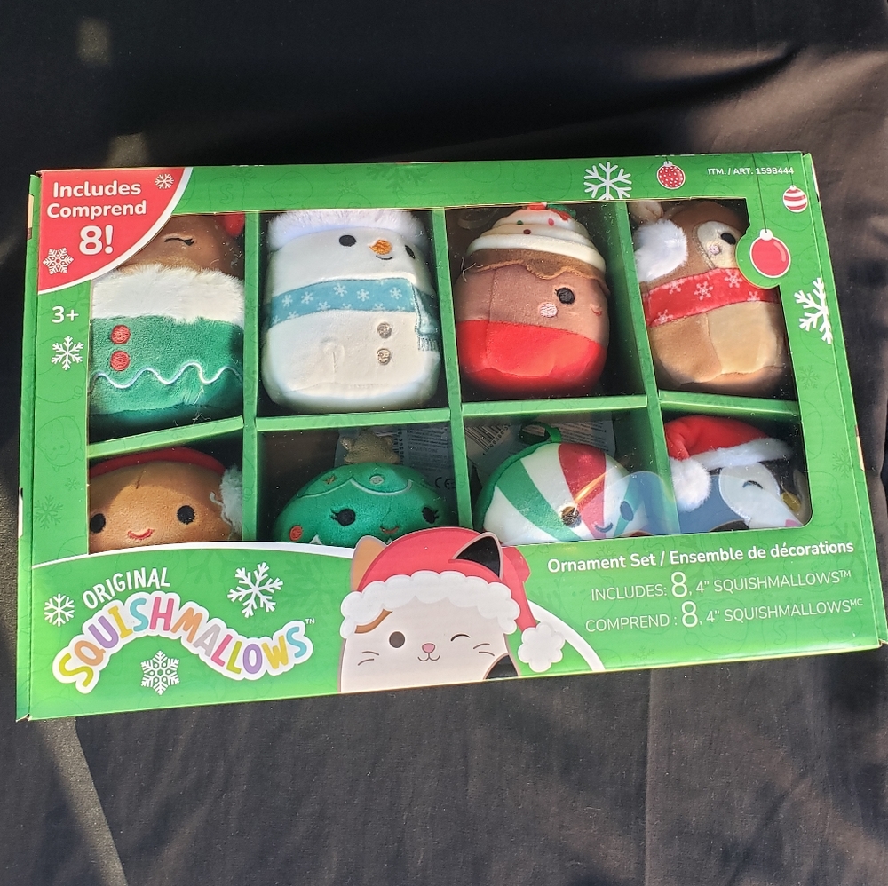 2023 Squishmallows Christmas Ornaments 8 Pack NEW